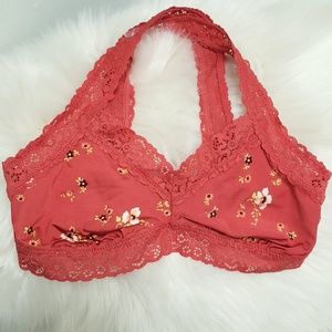 Aerie Shine Floral Racerback Bralette NWOT